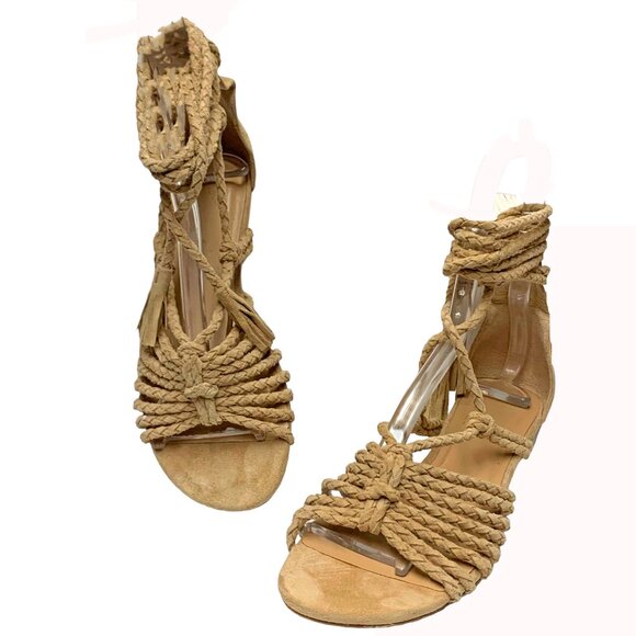 Joie Falk Tan Suede Strappy Gladiator‎ Sandals - Picture 1 of 11